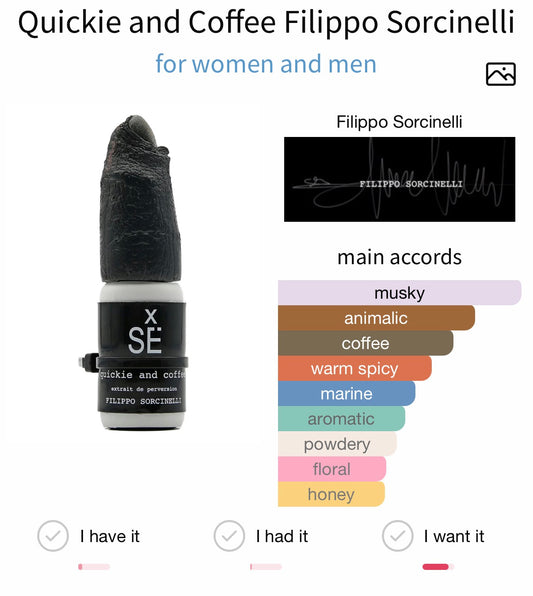 Filippo Sorcinelli Quickie And Coffee Extrait 30ml