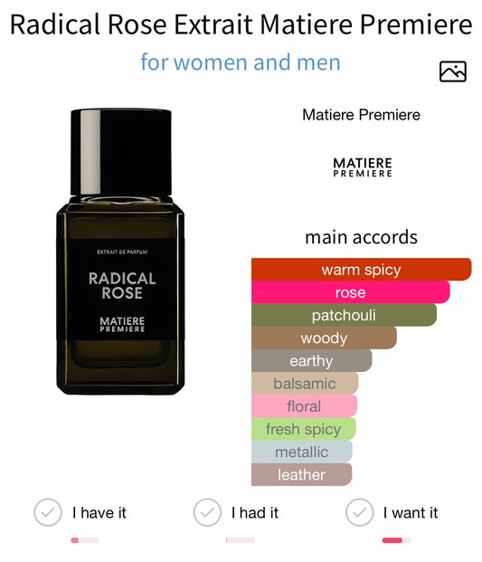 Matiere Premiere Radical Rose Extrait 100ml