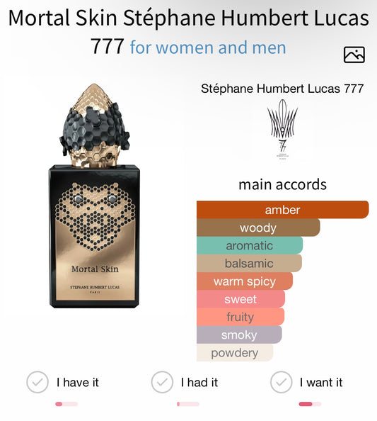 Stephane Humbert Lucas Mortal Skin Extrait 50ml