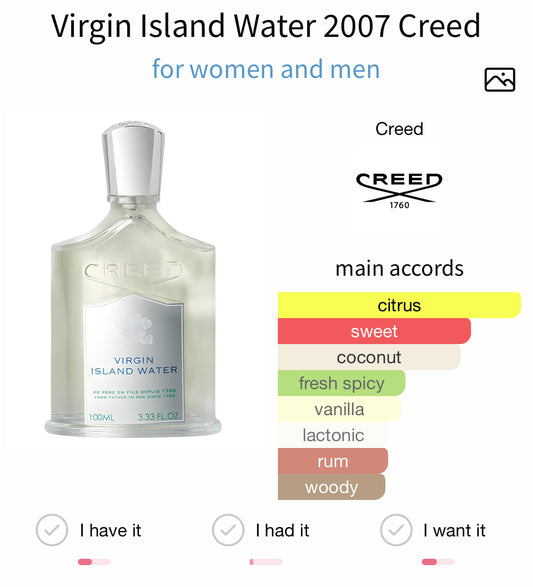 Creed Virgin Island Water 100ml