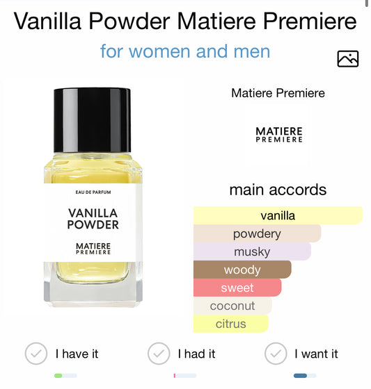 Matiere Premiere Vanilla Powder