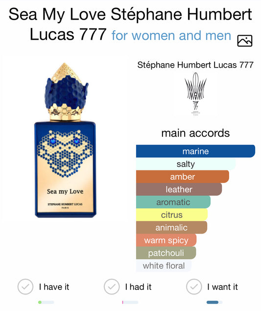 Stephane Humbert Lucas Sea My Love Extrait 50ml