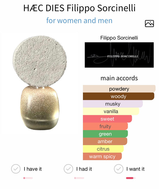 Filippo Sorcinelli Haec Dias Extrait 100ml