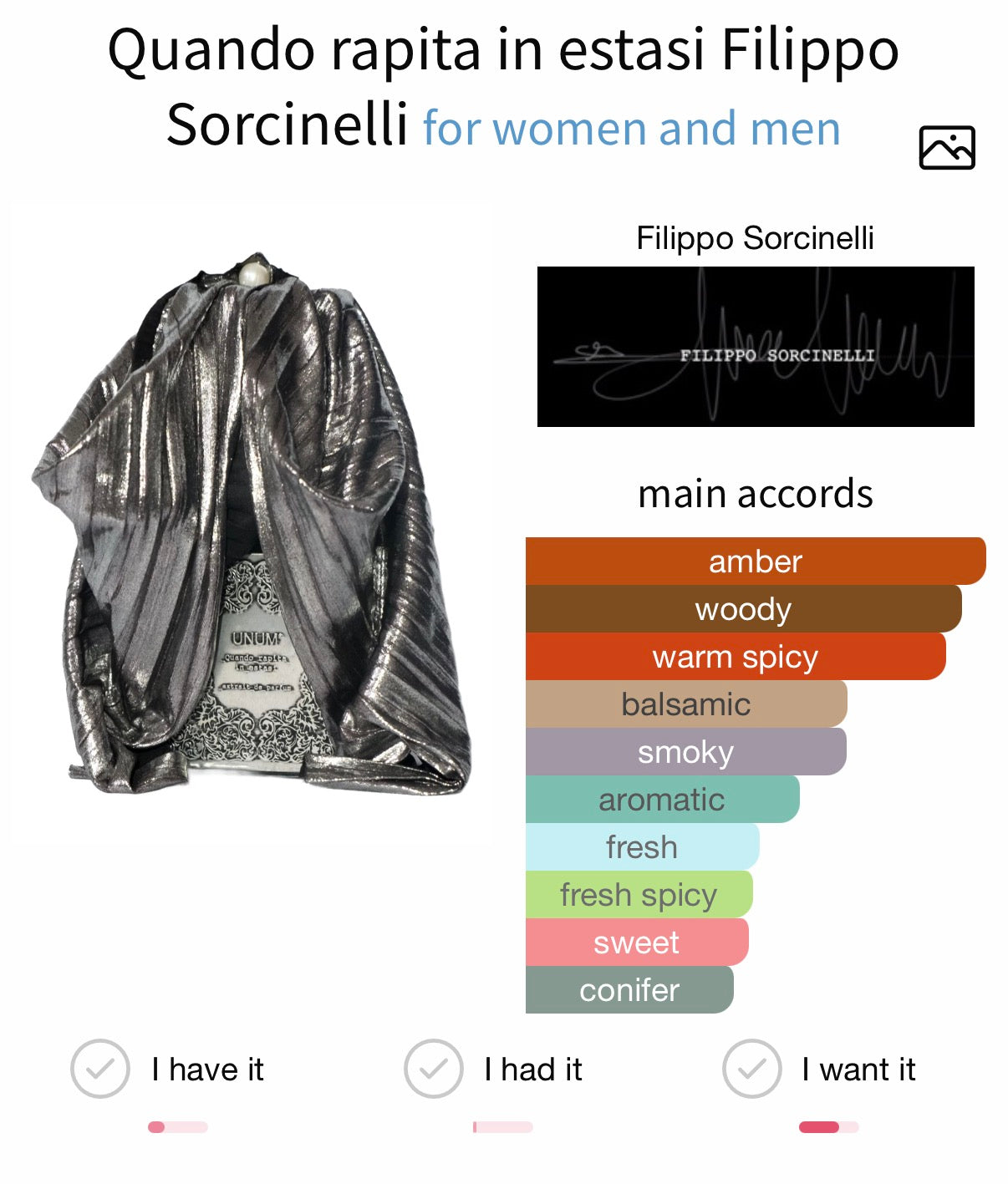 Filippo Sorcinelli Quando Rapita In Estasi Extrait 100ml