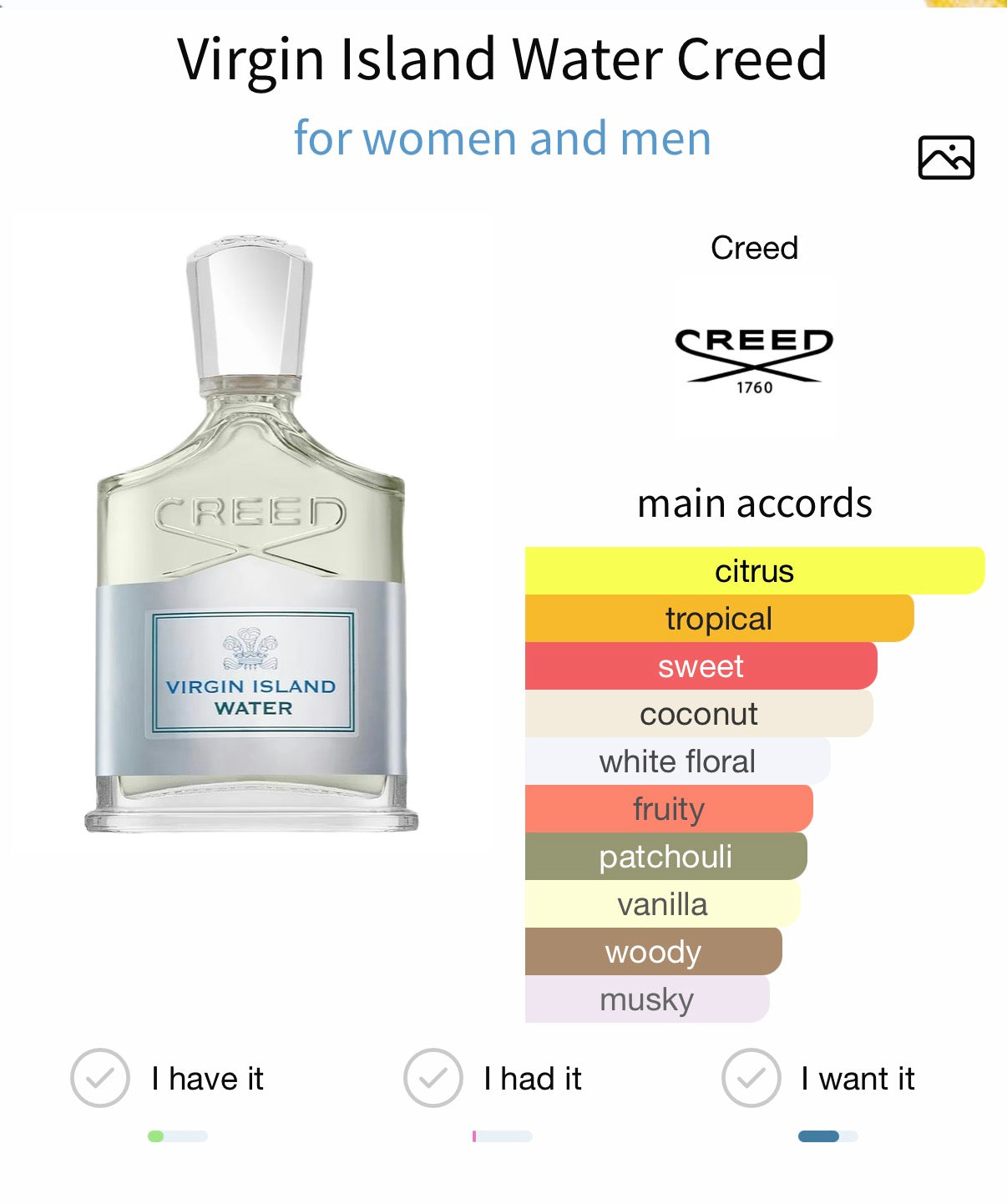 Creed Virgin Island Water 100ml
