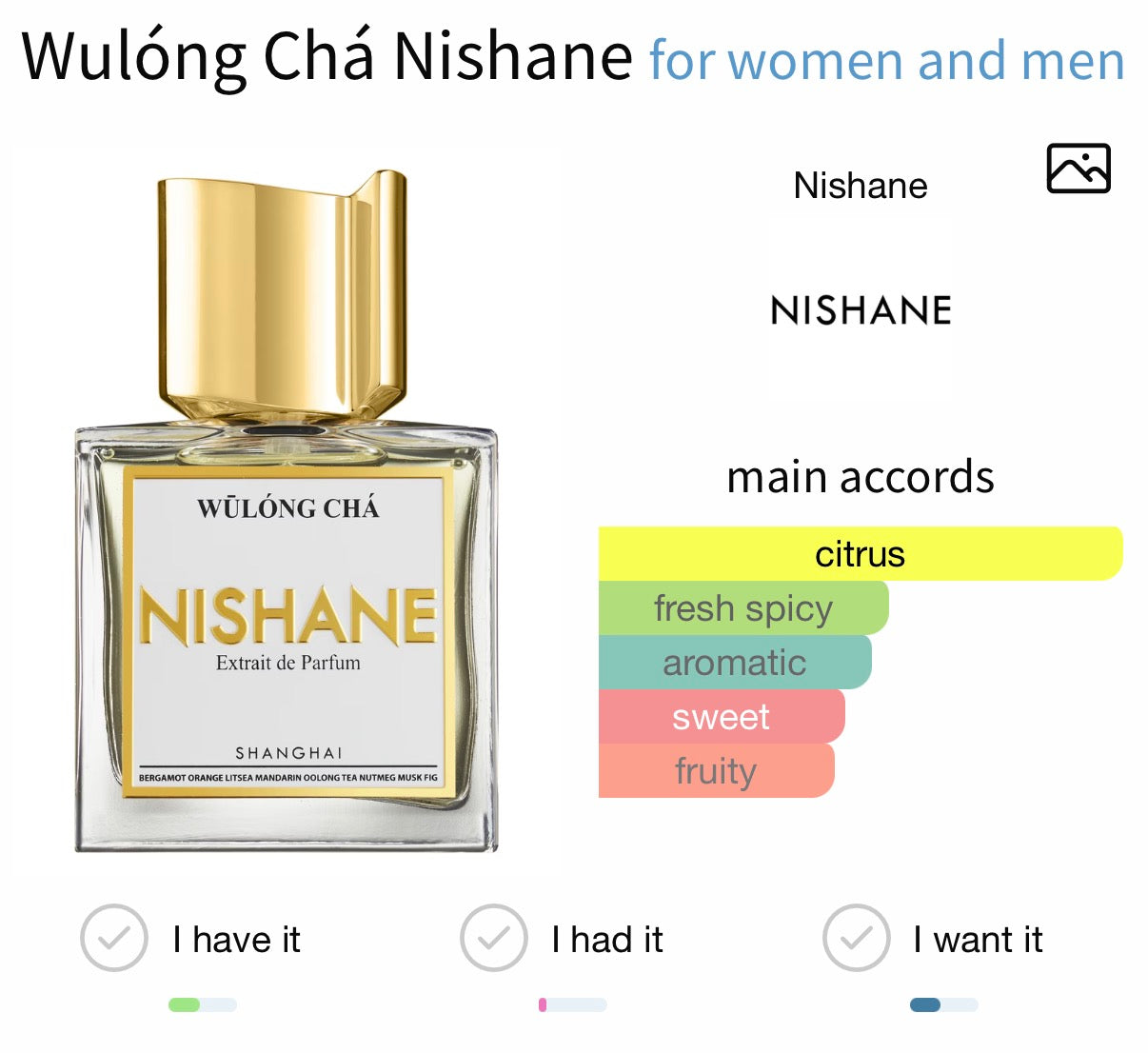 Nishane Wulong Cha 100ml